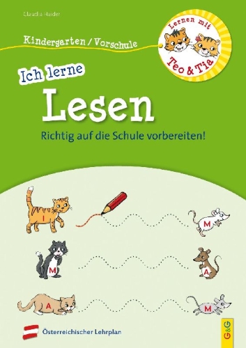 Buchcover und Innenansicht für das Buch: Lernen mit Teo und Tia - Ich lerne Lesen - Kindergarten/Vorschule