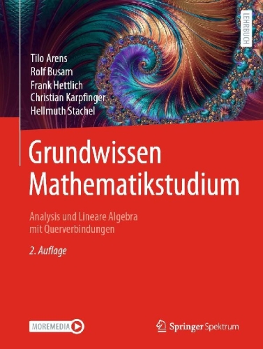 Buchcover und Innenansicht für das Buch: Grundwissen Mathematikstudium - Analysis und Lineare Algebra mit Querverbindungen