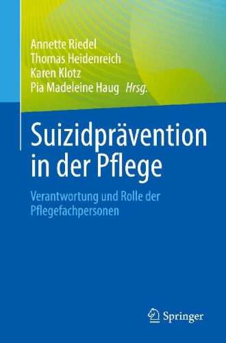 Buchcover und Innenansicht für das Buch: Suizidprävention in der Pflege
