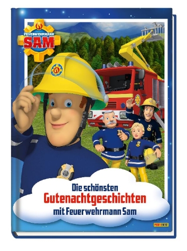 Buchcover und Innenansicht für das Buch: Feuerwehrmann Sam: Die schönsten Gutenachtgeschichten mit Feuerwehrmann Sam