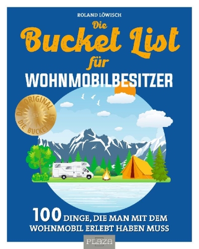 Buchcover und Innenansicht für das Buch: Die Bucket List für Wohnmobilbesitzer