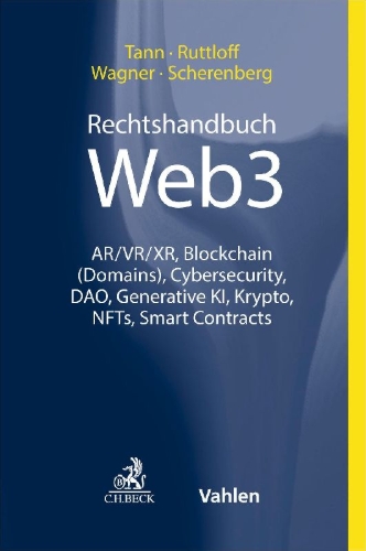 Buchcover und Innenansicht für das Buch: Rechtshandbuch Web3
