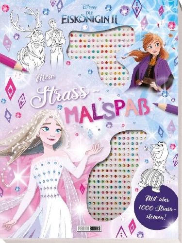 Buchcover und Innenansicht für das Buch: Disney Die Eiskönigin 2: Mein Strass-Malspaß