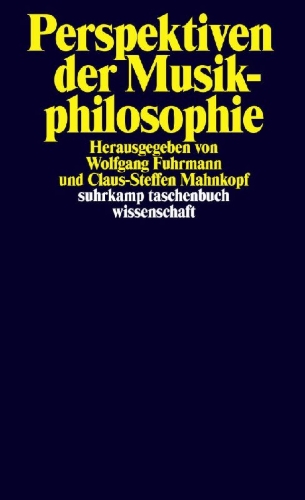 Buchcover und Innenansicht für das Buch: Perspektiven der Musikphilosophie