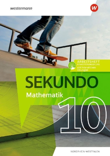 Buchcover und Innenansicht für das Buch: Sekundo -  Arbeitsheft 10E mit interaktiven Übungen. Für Nordrhein-Westfalen