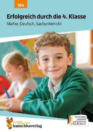Buchcover und Innenansicht für das Buch: Erfolgreich durch die 4. Klasse - Mathe, Deutsch, Sachunterricht
