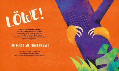 Buchcover und Innenansicht für das Buch: Watch out for the lion