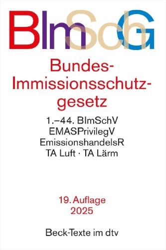 Buchcover und Innenansicht für das Buch: Bundes-Immissionsschutzgesetz