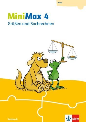 Buchcover und Innenansicht für das Buch: MiniMax 4. Themenheft Größen und Sachrechnen - Verbrauchsmaterial Klasse 4