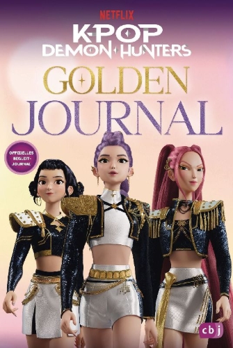 Buchcover und Innenansicht für das Buch: KPop Demon Hunters - My Golden Journal. Official Guided Journal