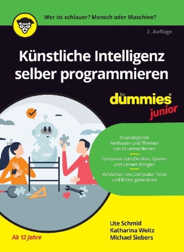 Buchcover und Innenansicht für das Buch: Künstliche Intelligenz selber programmieren für Dummies Junior