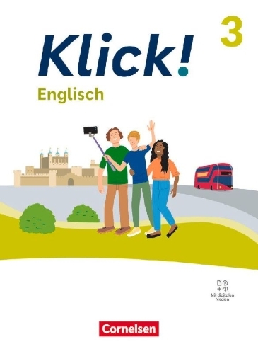 Buchcover und Innenansicht für das Buch: Klick! Englisch - Band 3: 7. Schuljahr - Ausgabe ab 2023 - Schulbuch
