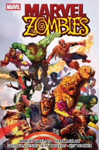 Buchcover und Innenansicht für das Buch: Marvel Zombies: Dead Days (2007) 1, Marvel Apes: Prime Eight (2009) 1,Marvel Zombies: Evil Evolution (2010) 1, Ultimate Fantastic Four (2004) 21-23 & 30-32, Marvel Zombies (2006) 1-5, Black Panther (2005) 28-30, Marvel Zombies 2 (2007) 1-5, Marvel Zombies Return (2009) 1-5, Marvel Zombies 3 (2008) 1-4, Marvel Zombies 4 (2009) 1-4, Marvel Zombies 5 (2010) 1-5, Marvel Zombies Supreme (2011) 1-5, Material aus Marvel Apes: Speedball (2009) 1, Marvel Apes: Amazing Spider-Monkey (2009) 1, Marvel Apes: Grunt Line (2009) 1, Ultimate Fantastic Four (2004) 24, 27 & 29, Black Panther (2005) 27 und jede M
