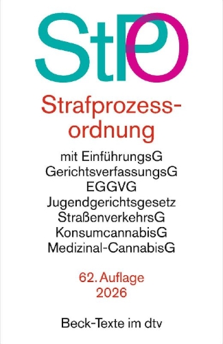 Buchcover und Innenansicht für das Buch: Strafprozessordnung. StPO