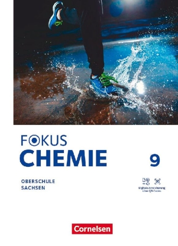 Buchcover und Innenansicht für das Buch: Fokus Chemie 9. Schuljahr Mittlere Schulformen. Oberschulen Sachsen - Schulbuch