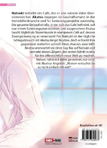 Buchcover und Innenansicht für das Buch: The Coffeeshop Owner knows nothing about Love