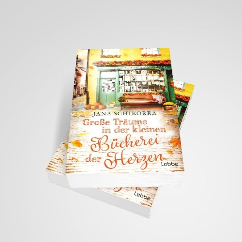 Buchcover und Innenansicht für das Buch: Große Träume in der kleinen Bücherei der Herzen