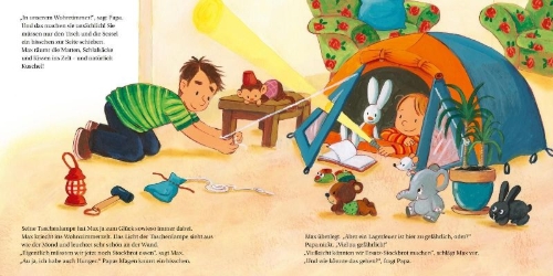Buchcover und Innenansicht für das Buch: LESEMAUS 37: Max und das Papa-Wochenende