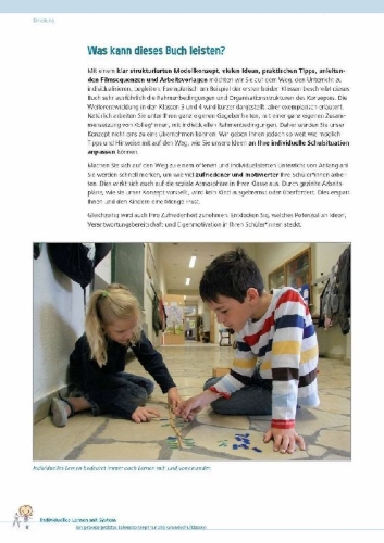 Buchcover und Innenansicht für das Buch: Individuelles Lernen mit System