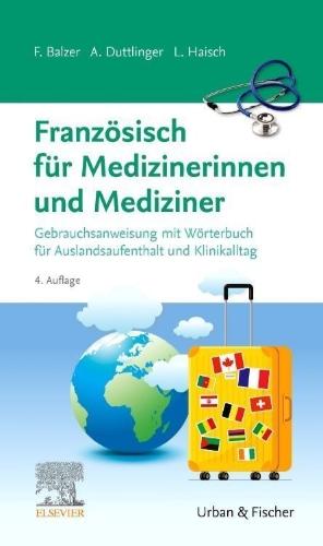 Buchcover und Innenansicht für das Buch: Französisch für Medizinerinnen und Mediziner