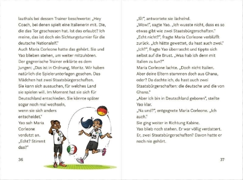 Buchcover und Innenansicht für das Buch: Fußball Academy 8: Eine große Chance