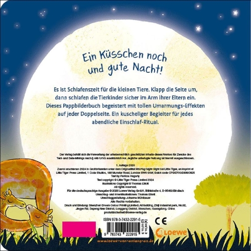 Buchcover und Innenansicht für das Buch: We Hug Night Night