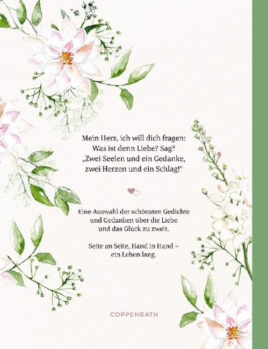 Buchcover und Innenansicht für das Buch: Hand in Hand ein Leben lang