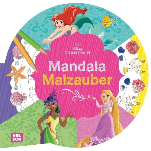 Buchcover und Innenansicht für das Buch: Disney Prinzessin: Mandala-Malzauber