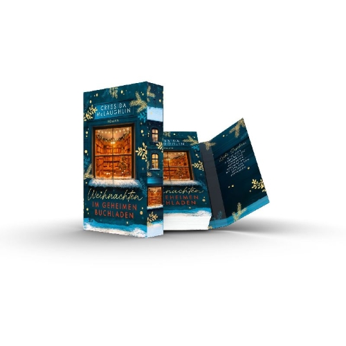 Buchcover und Innenansicht für das Buch: Weihnachten im geheimen Buchladen