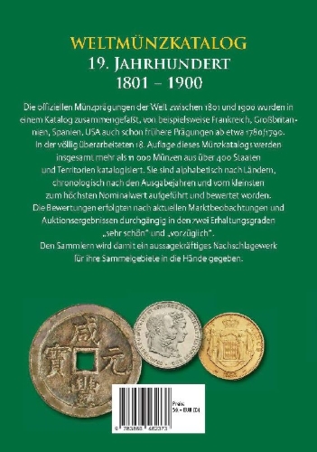 Buchcover und Innenansicht für das Buch: Weltmünzkatalog 19. Jahrhundert