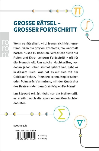 Buchcover und Innenansicht für das Buch: Die letzten Rätsel der Mathematik
