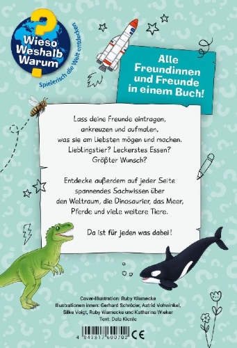 Buchcover und Innenansicht für das Buch: Wieso? Weshalb? Warum? Meine Schulfreunde