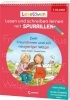 Buchcover und Innenansicht für das Buch: Leselöwen - Lesen und schreiben lernen mit Spurrillen - Zwei Freundinnen und ein neugieriger Welpe