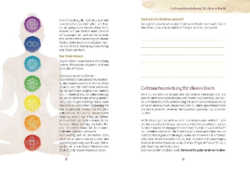 Buchcover und Innenansicht für das Buch: Das Chakra Workbook