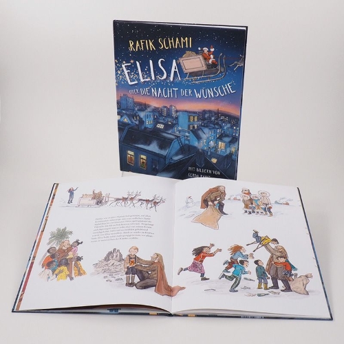 Buchcover und Innenansicht für das Buch: Elisa oder Die Nacht der Wünsche