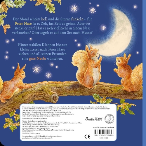 Buchcover und Innenansicht für das Buch: The World of Peter Rabbit Peter's Bedtime