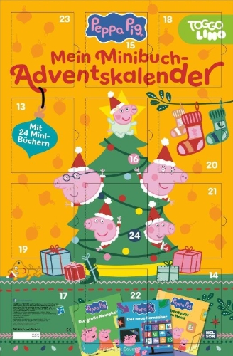 Buchcover und Innenansicht für das Buch: Nelson Mini-Bücher: Peppa Wutz Minibuch-Adventskalender