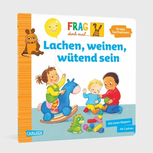 Buchcover und Innenansicht für das Buch: Frag doch mal ... die Maus: Lachen, weinen, wütend sein