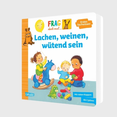 Buchcover und Innenansicht für das Buch: Frag doch mal ... die Maus: Lachen, weinen, wütend sein