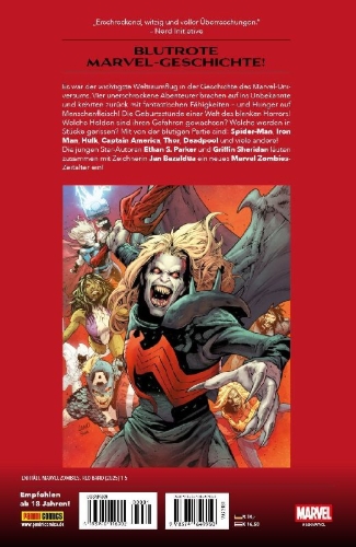 Buchcover und Innenansicht für das Buch: Marvel Zombies: Red Band (2025) #1-#5