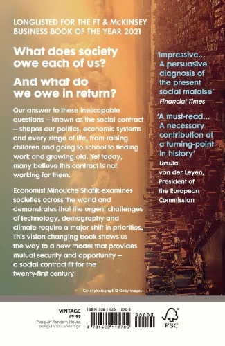 Buchcover und Innenansicht für das Buch: What We Owe Each Other