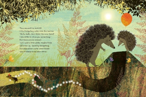 Buchcover und Innenansicht für das Buch: The Birthday: A Big Hedgehog and Little Hedgehog Adventure