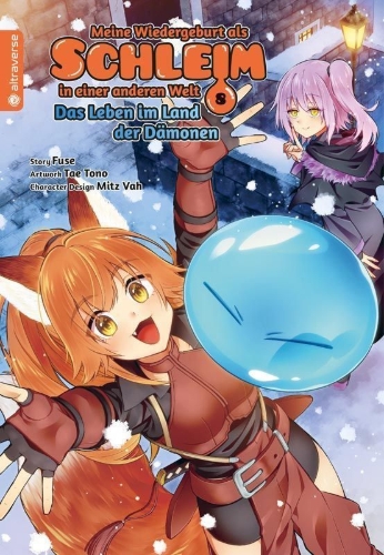 Buchcover und Innenansicht für das Buch: Tensei Shitara Slime Datta Ken Ibun: Makuni Kurashi No Trinity 08