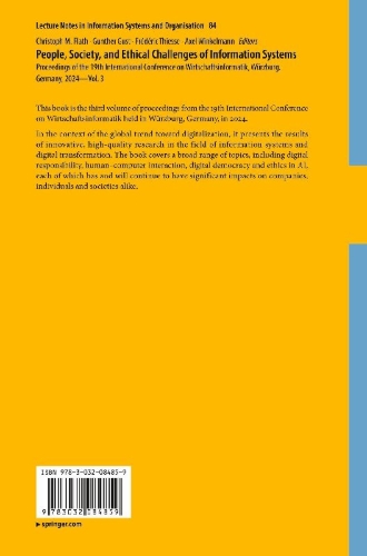 Buchcover und Innenansicht für das Buch: People, Society, and Ethical Challenges of Information Systems