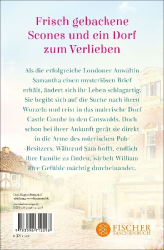 Buchcover und Innenansicht für das Buch: Frühstück für zwei in Castle Combe