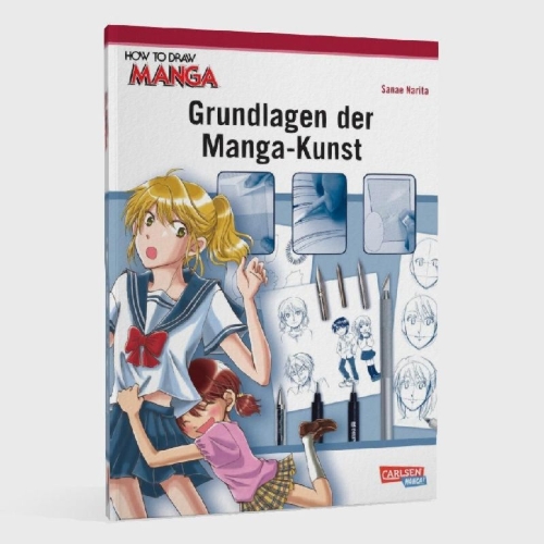 Buchcover und Innenansicht für das Buch: How To Draw Manga: Grundlagen der Manga-Kunst