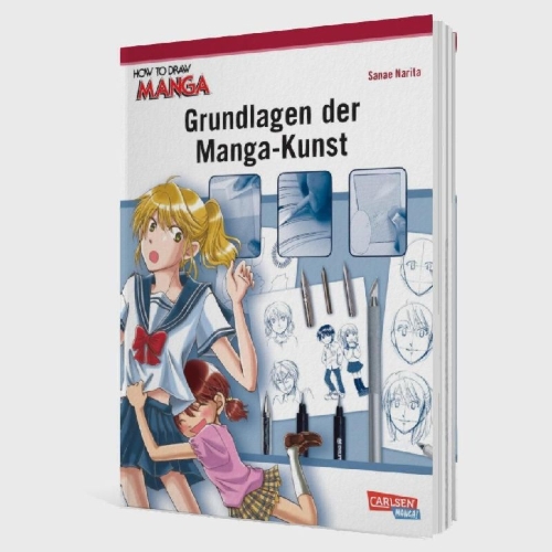 Buchcover und Innenansicht für das Buch: How To Draw Manga: Grundlagen der Manga-Kunst