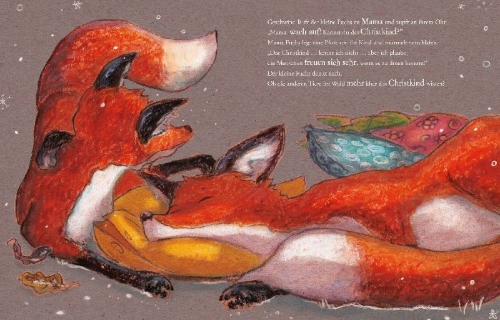 Buchcover und Innenansicht für das Buch: Wie der kleine Fuchs das Christkind sucht - Jubiläumsausgabe
