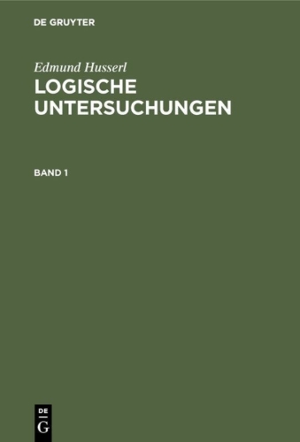 Buchcover und Innenansicht für das Buch: Logische Untersuchungen