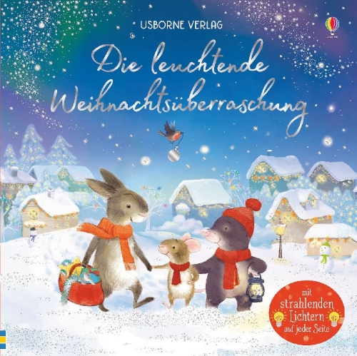 Buchcover und Innenansicht für das Buch: Die leuchtende Weihnachtsüberraschung
